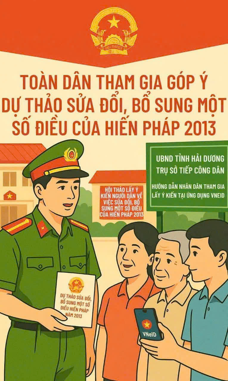 Hướng dẫn thực hiện góp ý sửa đổi, bổ sung một số điều của Hiến pháp trên VNeID